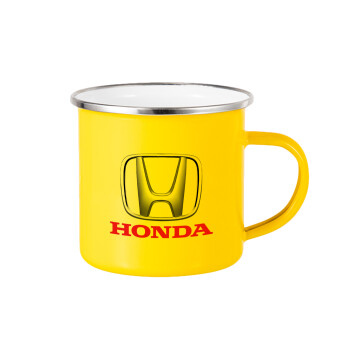 HONDA, Κούπα Μεταλλική εμαγιέ Κίτρινη 360ml