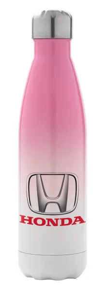 HONDA — Metal mug thermos Pink/White (Stainless steel), double wall, 500ml