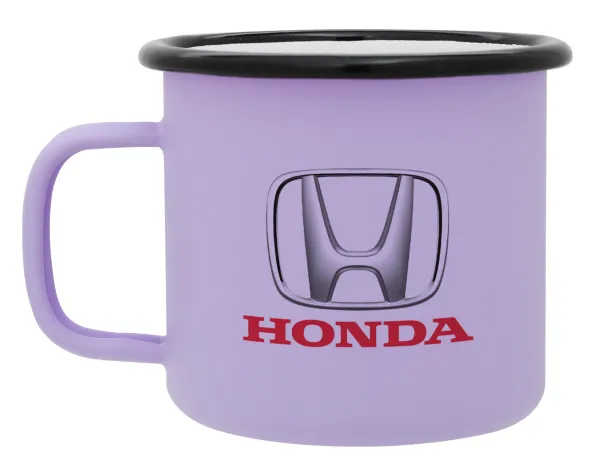 HONDA — Metal enamel mug, matte light pastel purple, 360ml