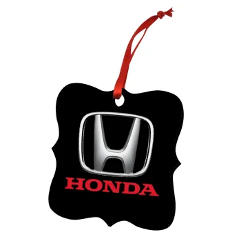 HONDA, Στολίδι Χριστουγεννιάτικο στολίδι polygon ξύλινο 7.5cm