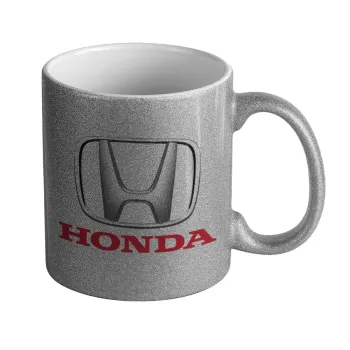 HONDA, Κούπα Ασημένια Glitter που γυαλίζει, κεραμική, 330ml
