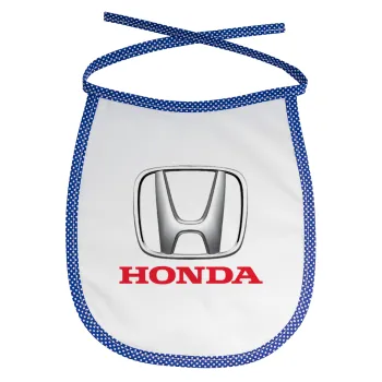HONDA, Σαλιάρα μωρού αλέκιαστη με κορδόνι Μπλε