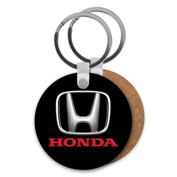 HONDA, Μπρελόκ Ξύλινο στρογγυλό MDF Φ5cm