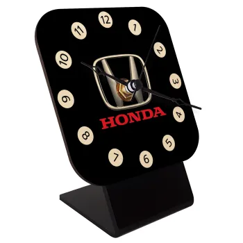 HONDA, Επιτραπέζιο ρολόι σε φυσικό ξύλο (10cm)