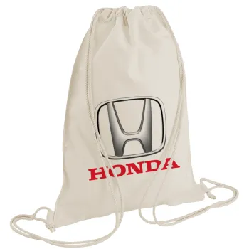 HONDA, Backpack bag GYMBAG natural (28x40cm)