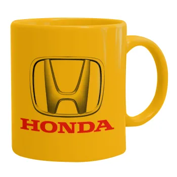 HONDA, Κούπα, κεραμική κίτρινη, 330ml