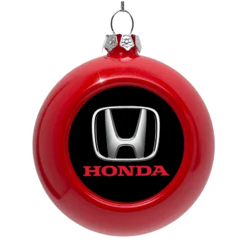 HONDA, Στολίδι Χριστουγεννιάτικη μπάλα δένδρου Κόκκινη 8cm
