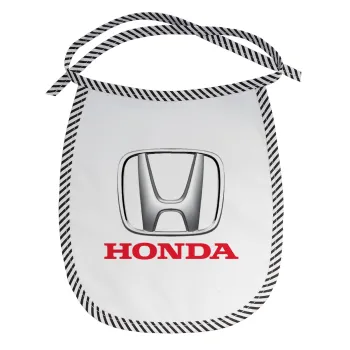 HONDA, Σαλιάρα μωρού αλέκιαστη με κορδόνι Μαύρη