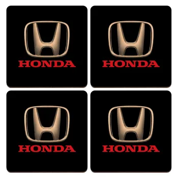 HONDA, ΣΕΤ x4 Σουβέρ ξύλινα τετράγωνα plywood (9cm)