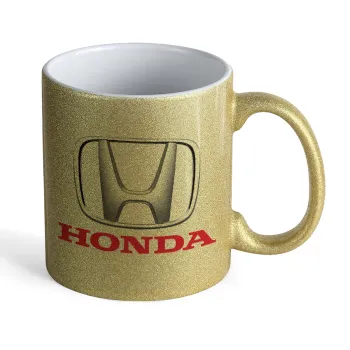 HONDA, Κούπα Χρυσή Glitter που γυαλίζει, κεραμική, 330ml