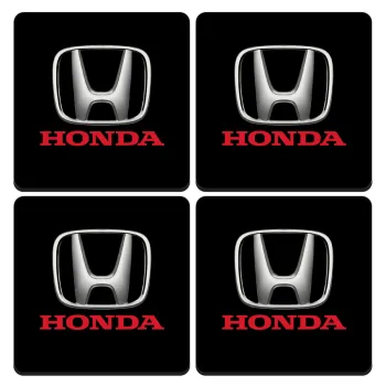 HONDA, ΣΕΤ 4 Σουβέρ ξύλινα τετράγωνα (9cm)