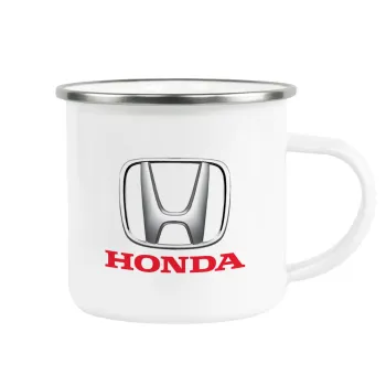 HONDA, Metallic enamel cup white 360ml