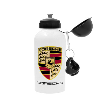 Porsche, Μεταλλικό παγούρι νερού, Λευκό, αλουμινίου 500ml