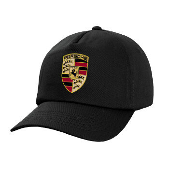 Porsche, Καπέλο Baseball, 100% Βαμβακερό, Low profile, Μαύρο