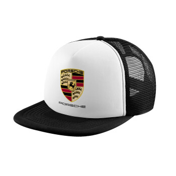 Porsche, Καπέλο Soft Trucker με Δίχτυ Black/White 