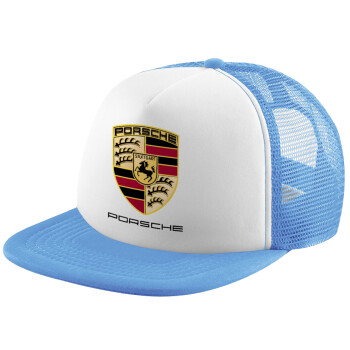 Porsche, Καπέλο Soft Trucker με Δίχτυ Γαλάζιο/Λευκό