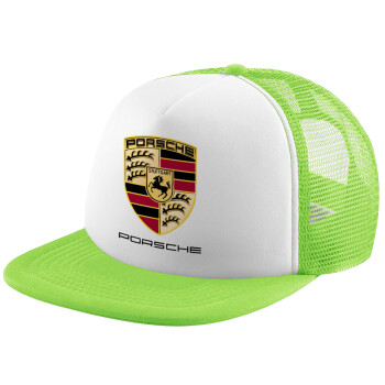 Porsche, Καπέλο παιδικό Soft Trucker με Δίχτυ ΠΡΑΣΙΝΟ/ΛΕΥΚΟ (POLYESTER, ΠΑΙΔΙΚΟ, ONE SIZE)
