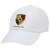Porsche, Καπέλο ενηλίκων Jockey Λευκό (snapback, 5-φύλλο, unisex)