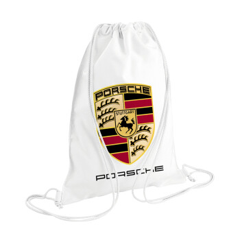 Porsche, Τσάντα πλάτης πουγκί GYMBAG λευκή (28x40cm)