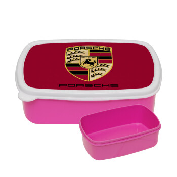 Porsche, ΡΟΖ παιδικό δοχείο φαγητού (lunchbox) πλαστικό (BPA-FREE) Lunch Βox M18 x Π13 x Υ6cm