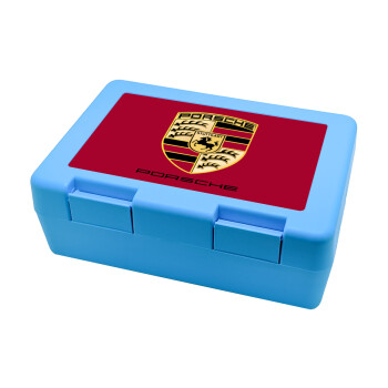 Porsche, Children's cookie container LIGHT BLUE 185x128x65mm (BPA free plastic)