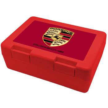 Porsche, Children's cookie container RED 185x128x65mm (BPA free plastic)