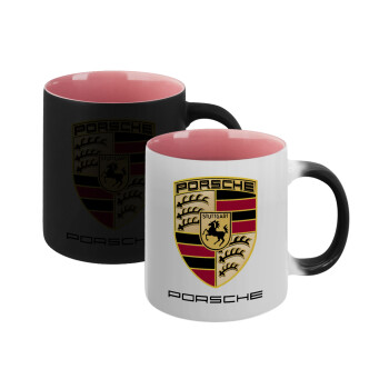 Porsche, Κούπα Μαγική εσωτερικό ΡΟΖ, κεραμική 330ml που αλλάζει χρώμα με το ζεστό ρόφημα (1 τεμάχιο)