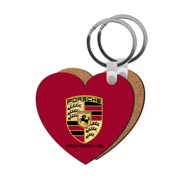 Porsche, Μπρελόκ Ξύλινο καρδιά MDF