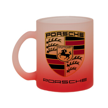 Porsche, Κούπα γυάλινη δίχρωμη με βάση το κόκκινο ματ, 330ml