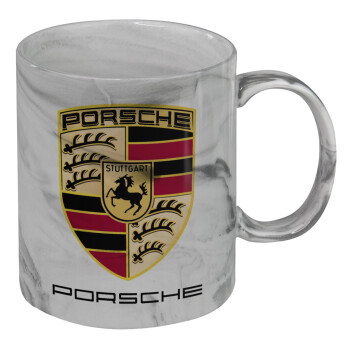 Porsche, Mug ceramic marble style, 330ml