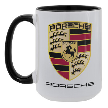 Porsche, Κούπα Mega 15oz, κεραμική Μαύρη, 450ml