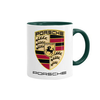 Porsche, Mug colored green, ceramic, 330ml