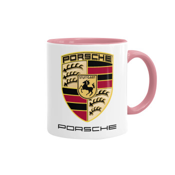 Porsche, Mug colored pink, ceramic, 330ml