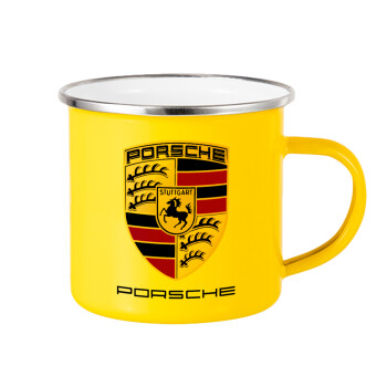 Porsche, Yellow Enamel Metallic Cup 360ml
