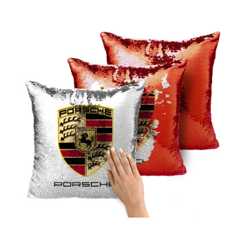 Porsche, Μαξιλάρι καναπέ Μαγικό Κόκκινο με πούλιες 40x40cm περιέχεται το γέμισμα