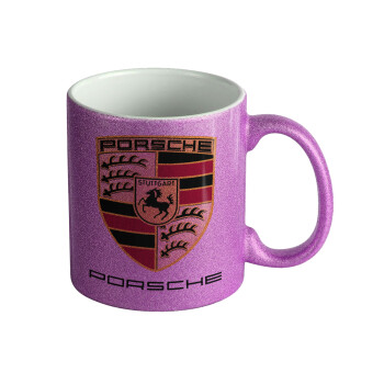 Porsche, Κούπα Μωβ Glitter που γυαλίζει, κεραμική, 330ml
