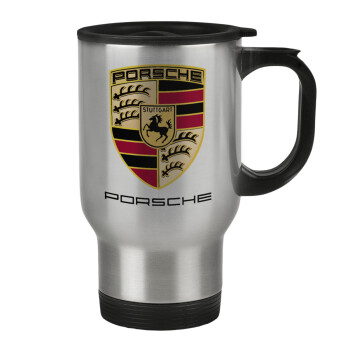 Porsche, Stainless steel travel mug with lid, double wall 450ml