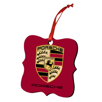 Porsche, Χριστουγεννιάτικο στολίδι polygon ξύλινο 7.5cm