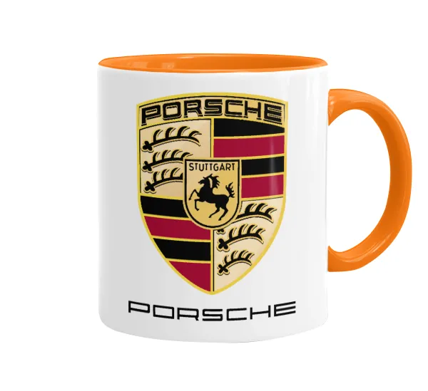 Porsche — Κούπα χρωματιστή πορτοκαλί, κεραμική, 330ml