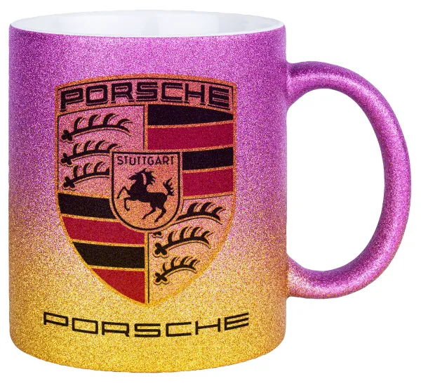 Porsche — Κούπα Χρυσή/Ροζ Glitter, κεραμική, 330ml
