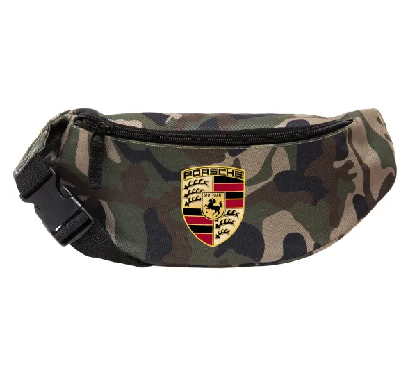 Porsche — Unisex waist bag (banana) in Jungle camouflage color with 2 pockets