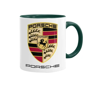 Porsche, Κούπα χρωματιστή πράσινη, κεραμική, 330ml