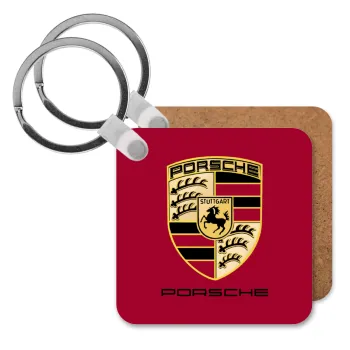 Porsche, Μπρελόκ Ξύλινο τετράγωνο MDF
