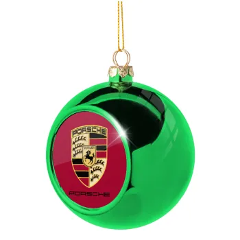 Porsche, Στολίδι Χριστουγεννιάτικη μπάλα δένδρου Πράσινη 8cm