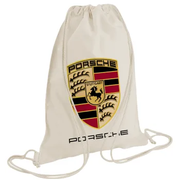 Porsche, Backpack bag GYMBAG natural (28x40cm)