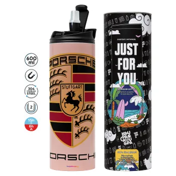 Porsche, Tumbler stainless steel PINK 600ml