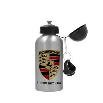 Porsche, Metallic water jug, Silver, aluminum 500ml