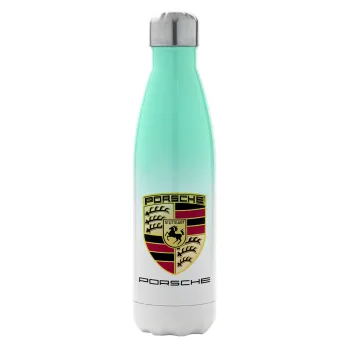 Porsche, Metal mug thermos Green/White (Stainless steel), double wall, 500ml