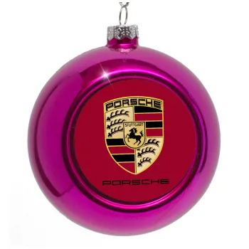 Porsche, Purple Christmas tree ornament bauble 8cm