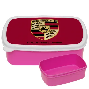 Porsche, ΡΟΖ παιδικό δοχείο φαγητού (lunchbox) πλαστικό (BPA-FREE) Lunch Βox M18 x Π13 x Υ6cm